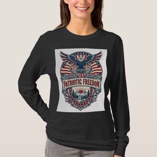 Patriottisch Wellness-retraite Vector Graphic T-sh T-shirt (Voorkant)