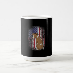 Patriottisch Whippet American Flag Hondenliefhebbe Koffiemok