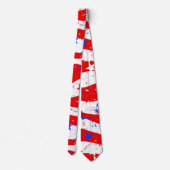 Patriottisch White en Blue American Flag Red Manne Stropdas (Achterkant)