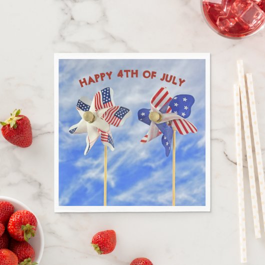 patriottisch wiel op 4 juli servet (Insitu)