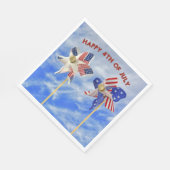 patriottisch wiel op 4 juli servet (Hoek)