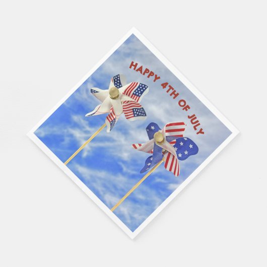 patriottisch wiel op 4 juli servet (Hoek)