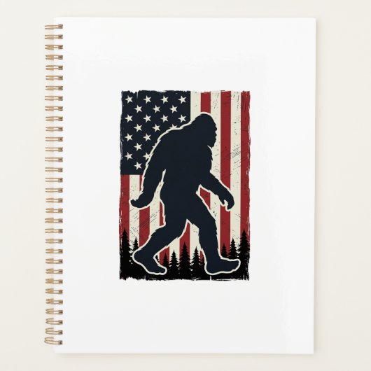 Patriottisch Wildernis Schepsel Vintage Vlag Vecto Planner (Voorkant)