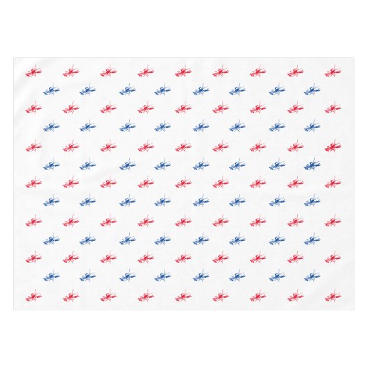 Patriottisch wit blauw kreeft tafelkleed (Voorkant (Horizontaal))