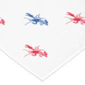 Patriottisch wit blauw kreeft tafelkleed (Gekanteld)