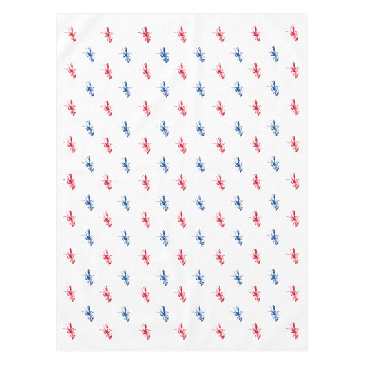 Patriottisch wit blauw kreeft tafelkleed (Voorkant)