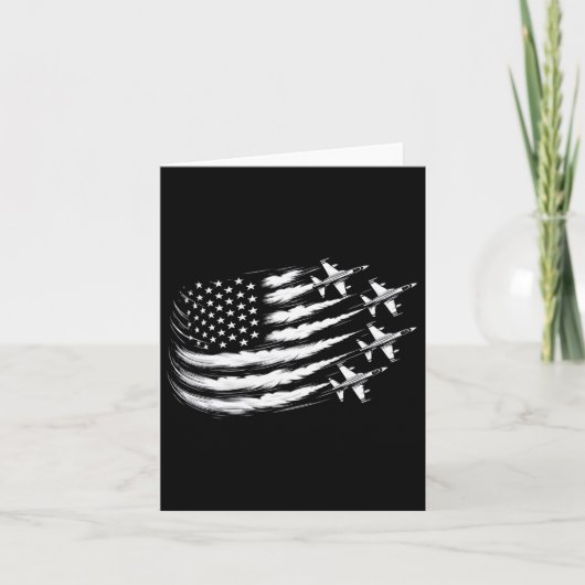 Patriottisch Wit Rood Vlag van de Verenigde Staten Kaart (Voorkant)