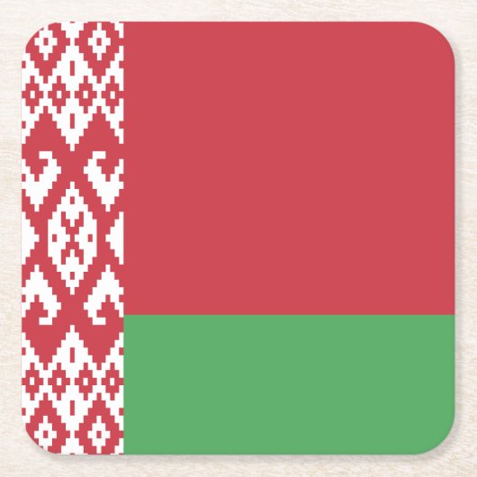 Patriottisch Wit-Russisch Onderzetter voor Vlaggen (Voorkant)