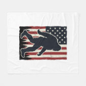 Patriottisch Woudwezen Vintage Vlag Vector  Fleece Deken (Voorkant (Horizontaal))
