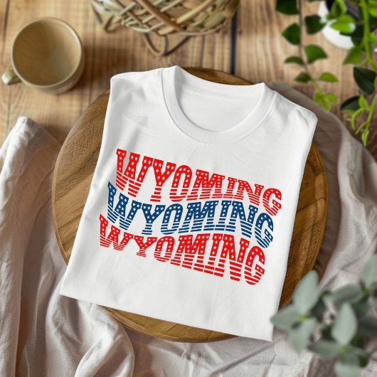 Patriottisch Wyoming Rood en Blauw Boho T-shirt