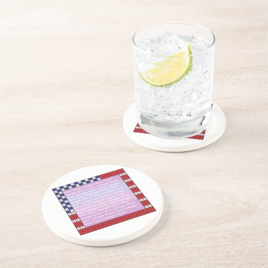 Patriottisch Zandsteen Onderzetter (Zijkant)