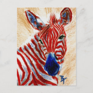 Patriottisch Zebra Briefkaart
