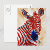 patriottisch Zebra-Briefkaart Briefkaart (Voorkant / Achterkant)