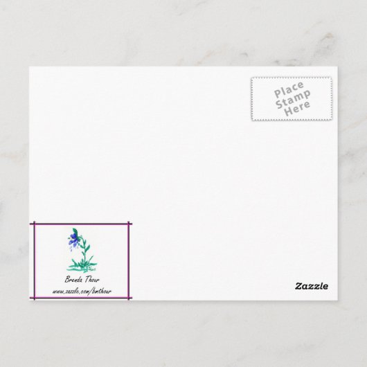 patriottisch Zebra-Briefkaart Briefkaart (Achterkant)