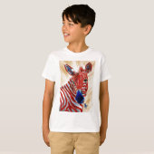 Patriottisch Zebra Kinder Sweatshirt (Voorkant volledig)