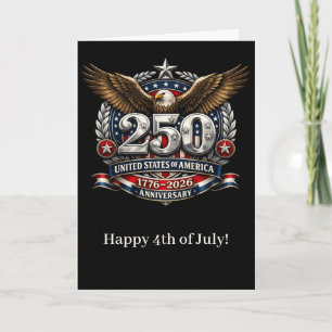 Patriottisch zilveren semiquincentennial embleem feestdagen kaart