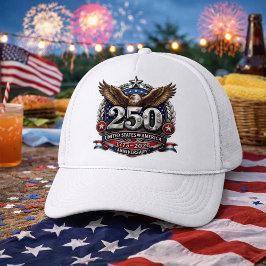 Patriottisch zilveren semiquincentennial embleem trucker pet