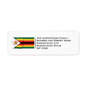Patriottisch | ZIMBABWE FLAG Etiket (Voorkant)
