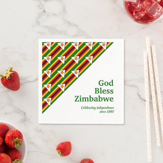 Patriottisch | ZIMBABWE FLAG | Zimbabwaans documen Servet (Insitu)