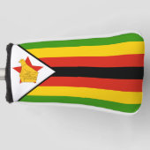 Patriottisch Zimbabwe vlag Afrika Golfheadcover (Voorkant)