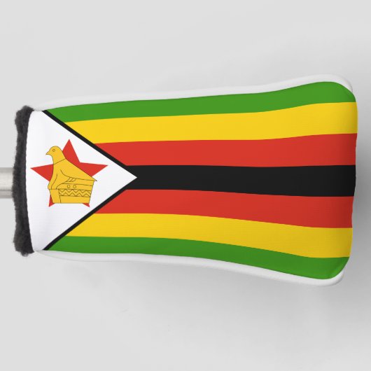 Patriottisch Zimbabwe vlag Afrika Golfheadcover (Voorkant)