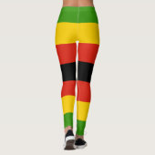 Patriottisch Zimbabwe vlag Afrika Leggings (Achterkant)
