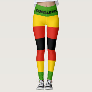 Patriottisch Zimbabwe vlag Afrika Leggings