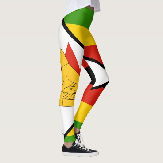 Patriottisch Zimbabwe vlag Afrika Leggings (Rechts)