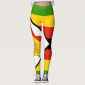 Patriottisch Zimbabwe vlag Afrika Leggings (Voorkant)
