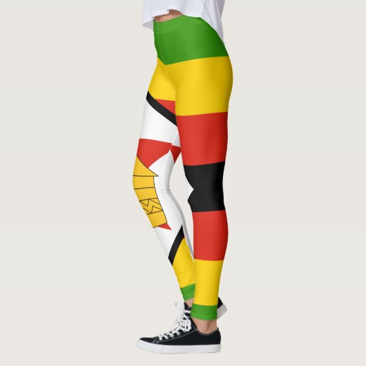 Patriottisch Zimbabwe vlag Afrika Leggings (Links)