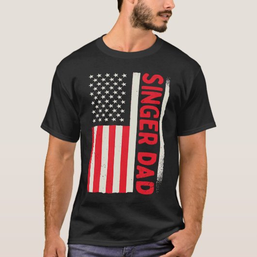 Patriottisch zingend muzikant opera Karaoke Singer T-shirt (Voorkant)