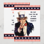 Patriottisch zomerfeest kaart (Voorkant / Achterkant)