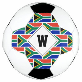 Patriottisch ZUID-AFRICA FLAG Monogram Voetbal
