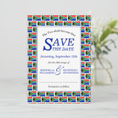 Patriottisch ZUID-AFRIKA Save The Date (Staand voorkant)