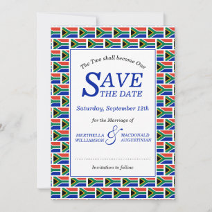 Patriottisch ZUID-AFRIKA Save The Date