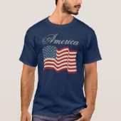 Patriottisch zwaaien Amerikaanse vlag T Shirt Gift (Voorkant)