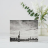 Patriottisch zwart en wit vrijheidsbeeld briefkaart (Staand voorkant)