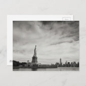 Patriottisch zwart en wit vrijheidsbeeld briefkaart (Voorkant / Achterkant)