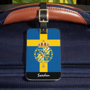 Patriottisch Zweden Bagagelabels, Zweeds Bagagelabel