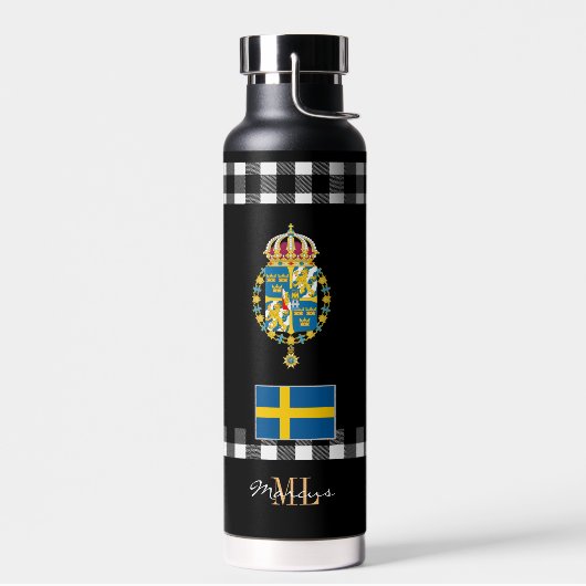 Patriottisch Zweden vacuüm geïsoleerd, Zweedse vla Waterfles (Links)