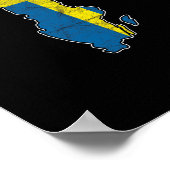 Patriottisch Zweden vlag Zweeds nationalisme Poster (Hoek)