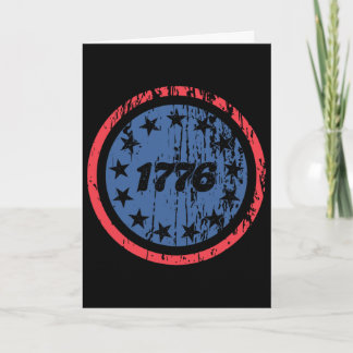 Patriottische 1776 Amerika Retro 4 juli Onafhankel Kaart