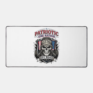 Patriottische 1776 Off Road Schedel Monster Truck Bureaumat