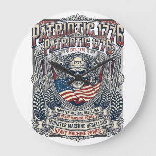 Patriottische 1776 Off Road Schedel Monster Truck Grote Klok