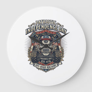 Patriottische 1776 Off Road Schedel Monster Truck Grote Klok