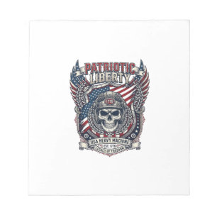 Patriottische 1776 Off Road Schedel Monster Truck Notitieblok