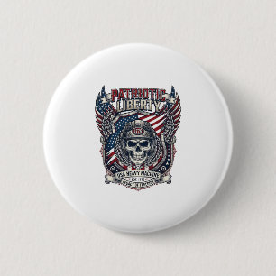 Patriottische 1776 Off Road Schedel Monster Truck  Ronde Button 5,7 Cm