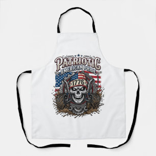 Patriottische 1776 Off Road Schedel Monster Truck Schort