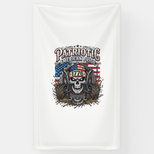 Patriottische 1776 Off Road Schedel Monster Truck  Spandoek