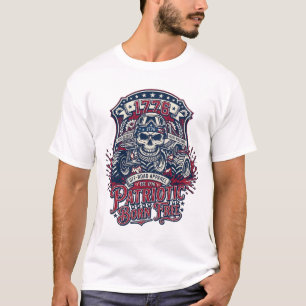 Patriottische 1776 Off Road Schedel Monster Truck T-shirt
